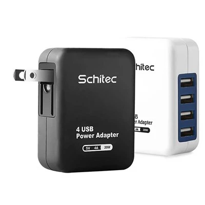 2.1A 4 port Qc3.0 Cestovná nástenná nabíjačka USB pre telefón s Androidom